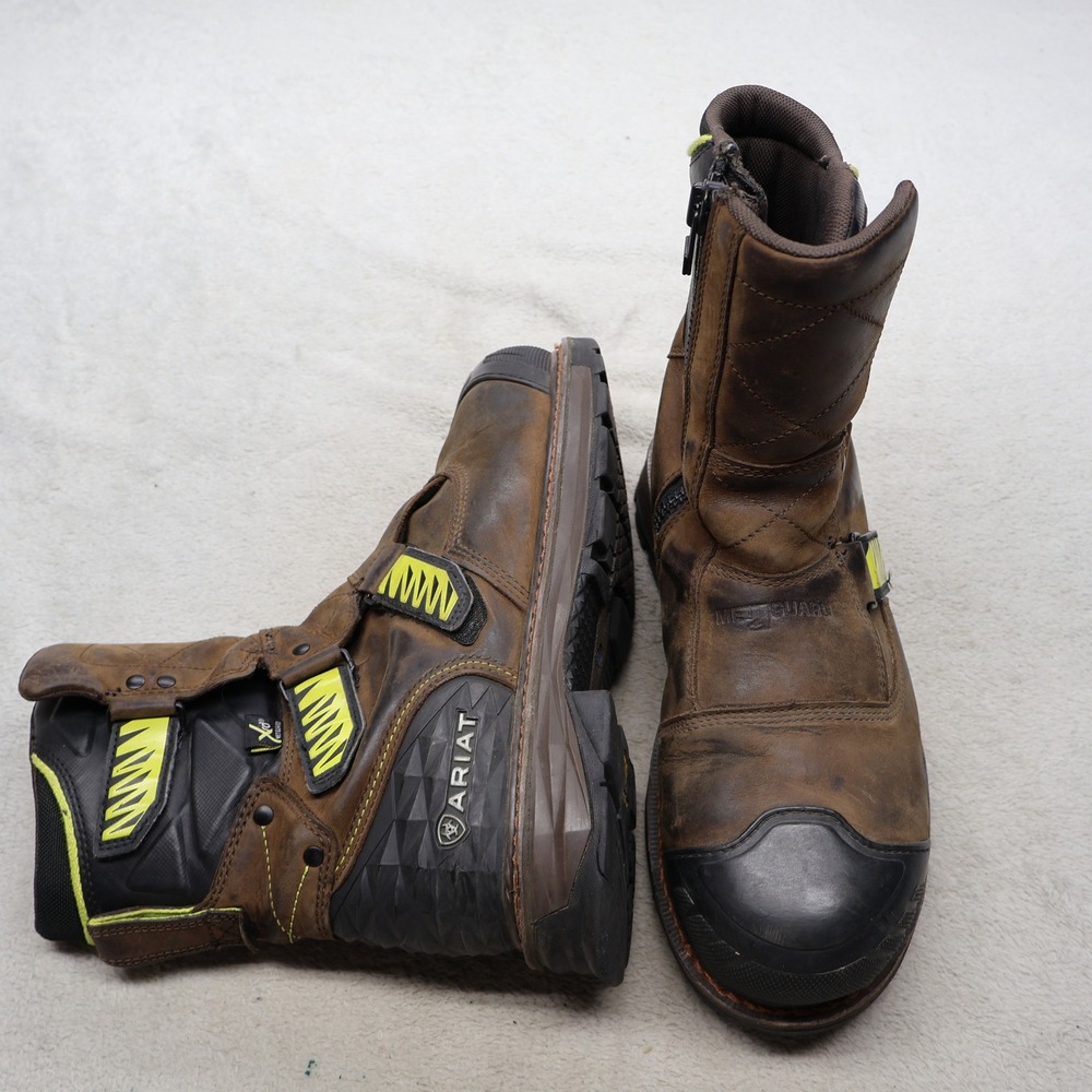 Ariat Men 11EE Work Boots Brown Catalyst VX Leather MetGuard Waterproof 10021706